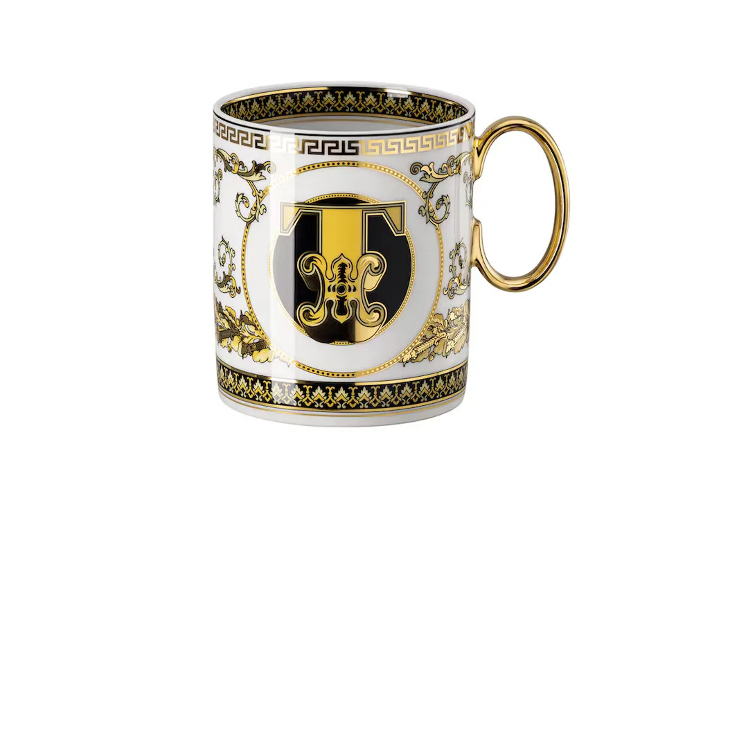 

Кружка Virtus Alphabet T Versace, белый/черный