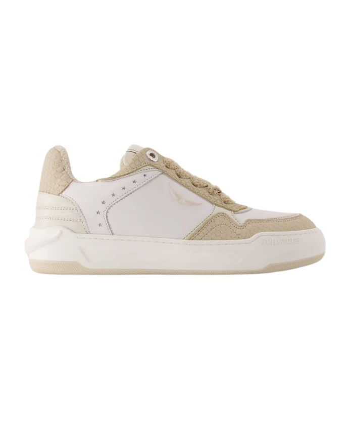 

Кроссовки Ice из гладкой кожи с круглым носком Zadig & Voltaire, белый