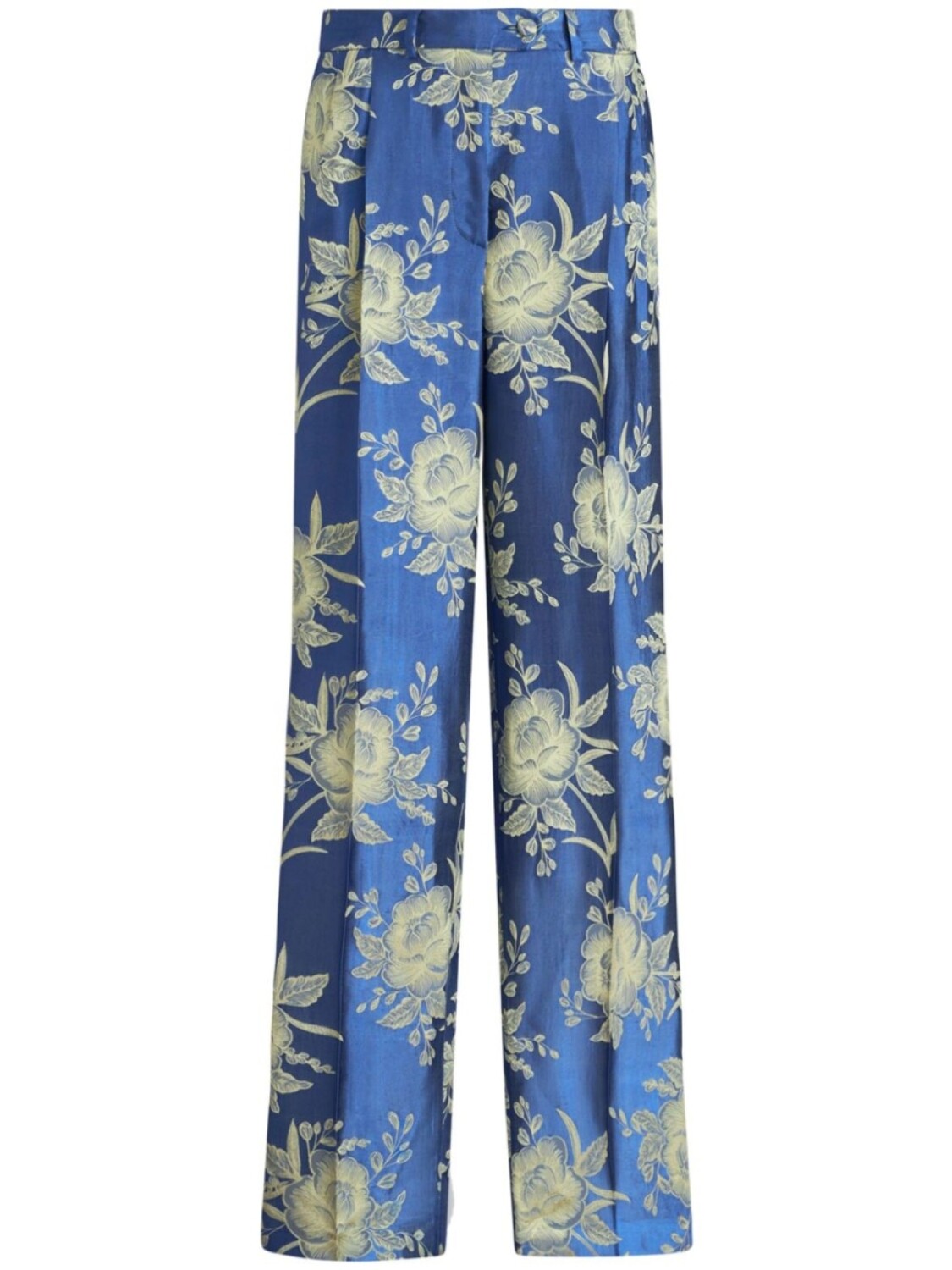 

ETRO широкие брюки с цветочным узором, синий