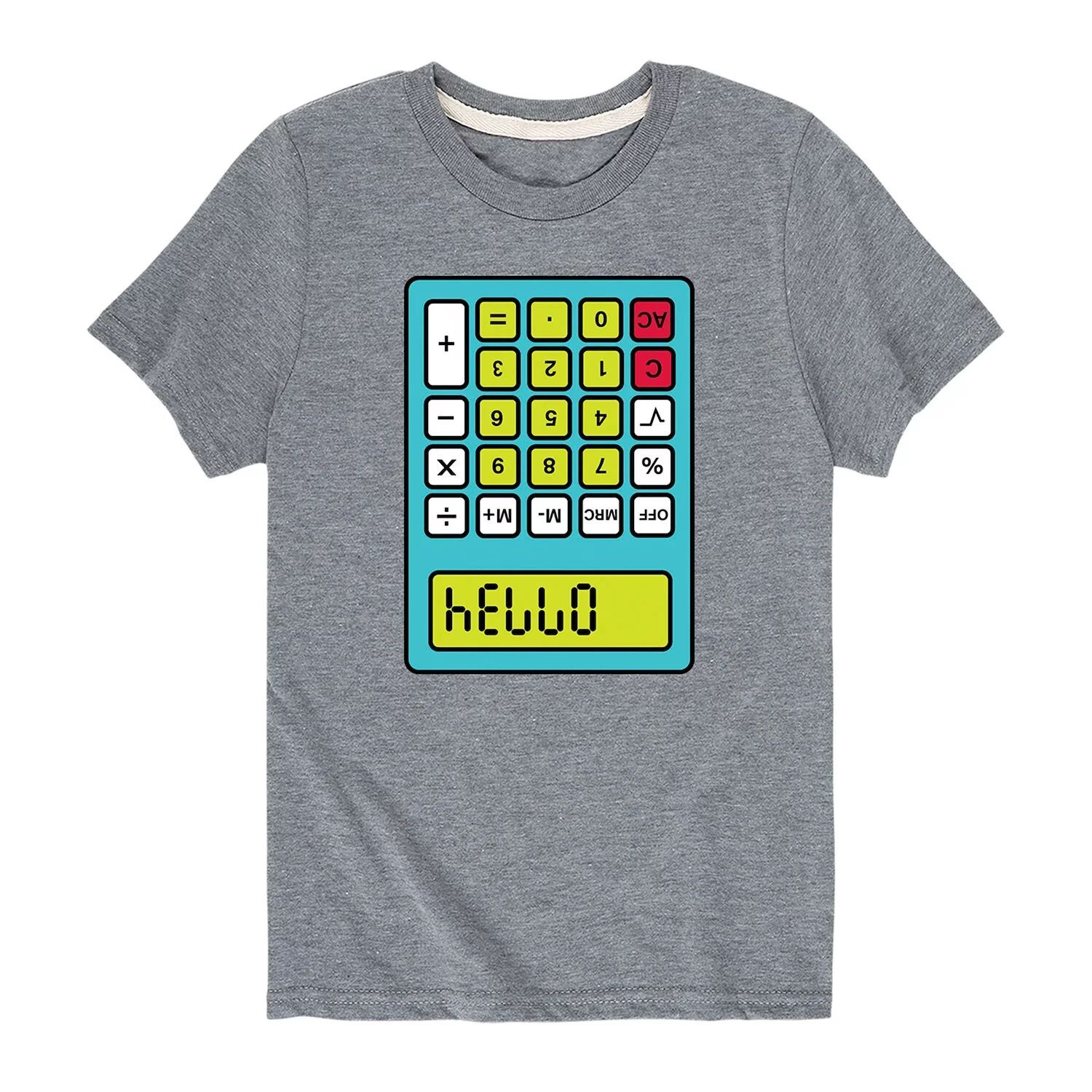 

Футболка Hello Calculator с графическим рисунком в стиле ретро для мальчиков 8–20 лет Licensed Character