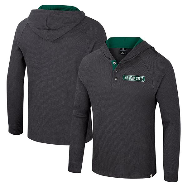 

Мужская толстовка-лонгслив henley dujour ralgan michigan state spartans charcoal Colosseum