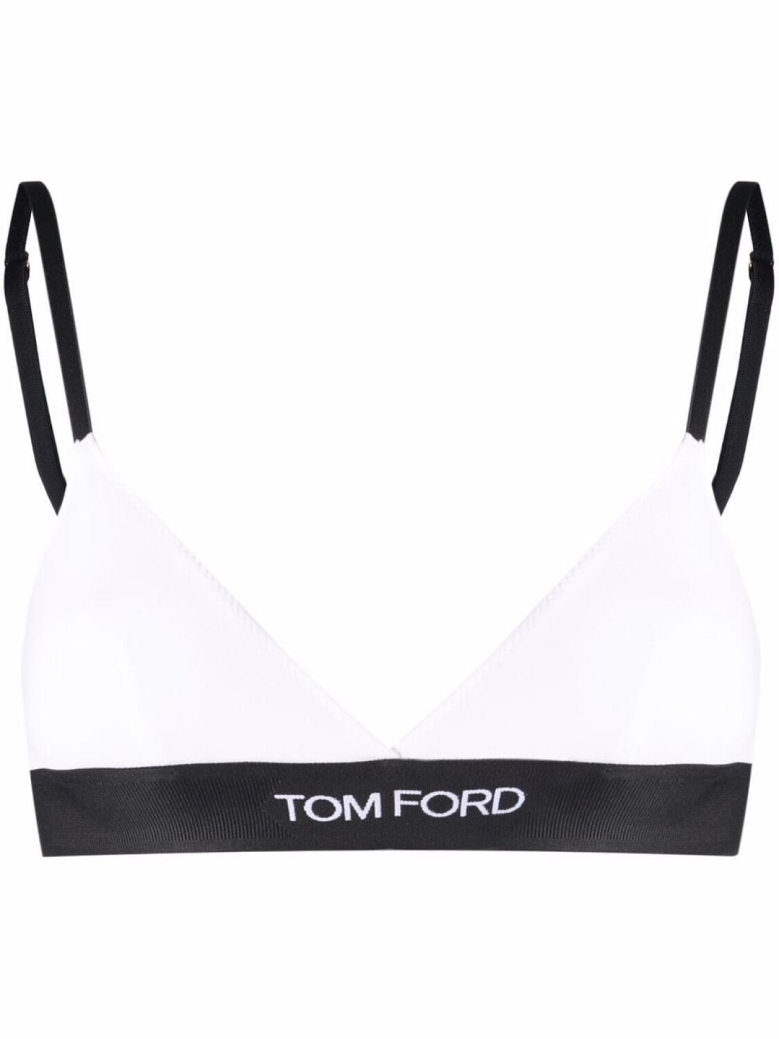 

TOM FORD бюстгальтер с треугольными чашками и логотипом, белый