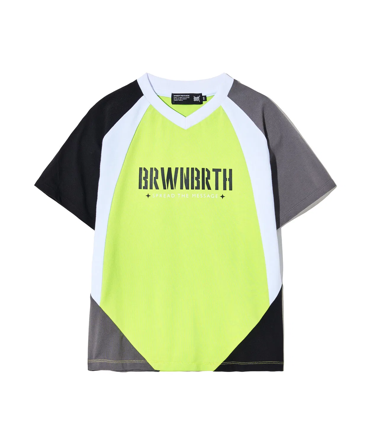 Детская футболка с короткими рукавами «BB Block» зелёная от Brownbreath Kids — фото 2