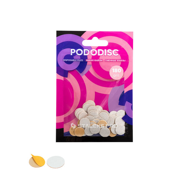 

Белые сменные накладки xs, зернистость 180, 50 шт./1 упаковка. Staleks Pro Expert pododiscs pdf-10-180w
