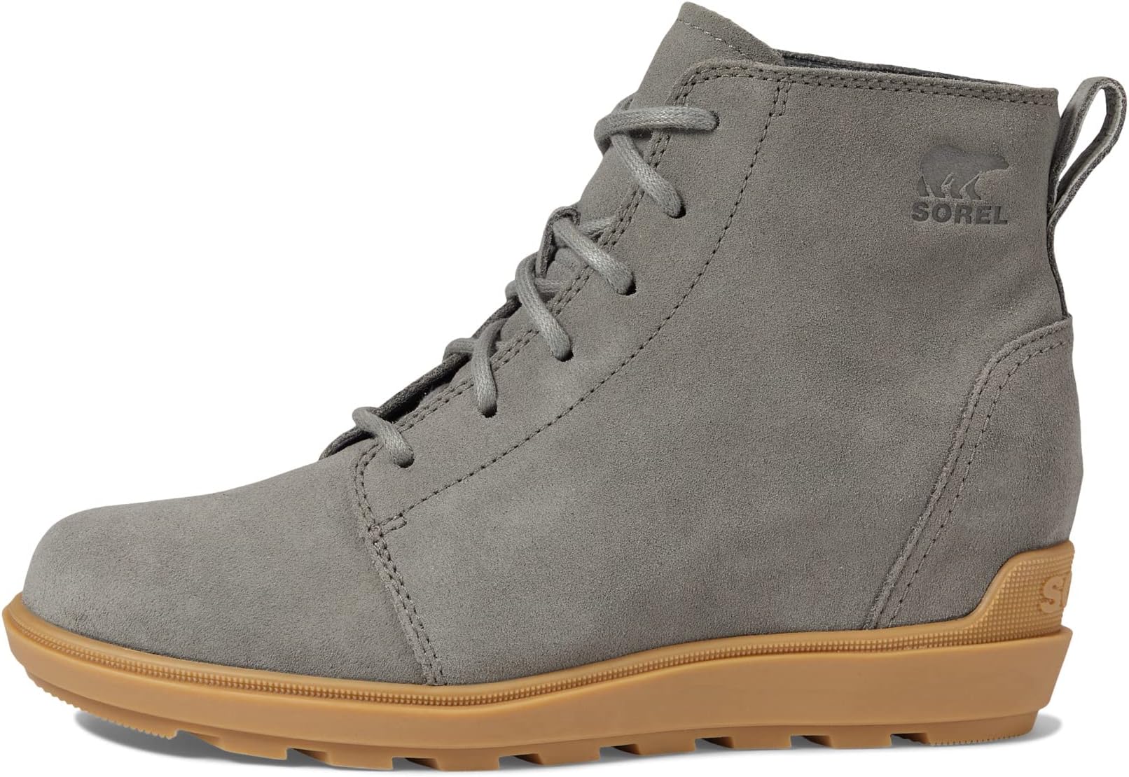 Ботинки женские SOREL Evie II Lace замшевые с круглым носком, серый — фото 4