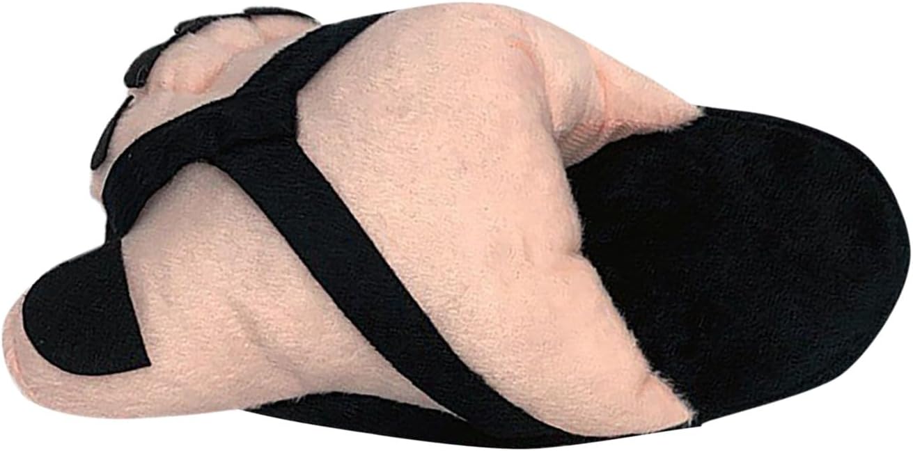 

Большие домашние тапочки, мультяшные тапочки для больших пальцев ног, теплые зимние тапочки для мужчин и женщин, забавные плюшевые домашние тапочки Generic, черный