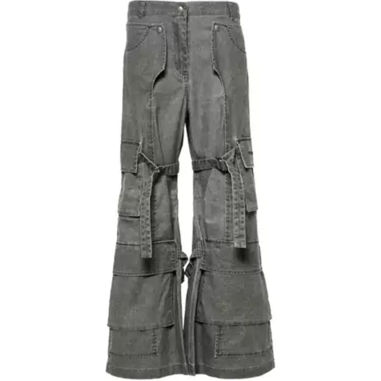 

SS24 Карго Брюки Карго Штаны Женские Черные Acne Studios
