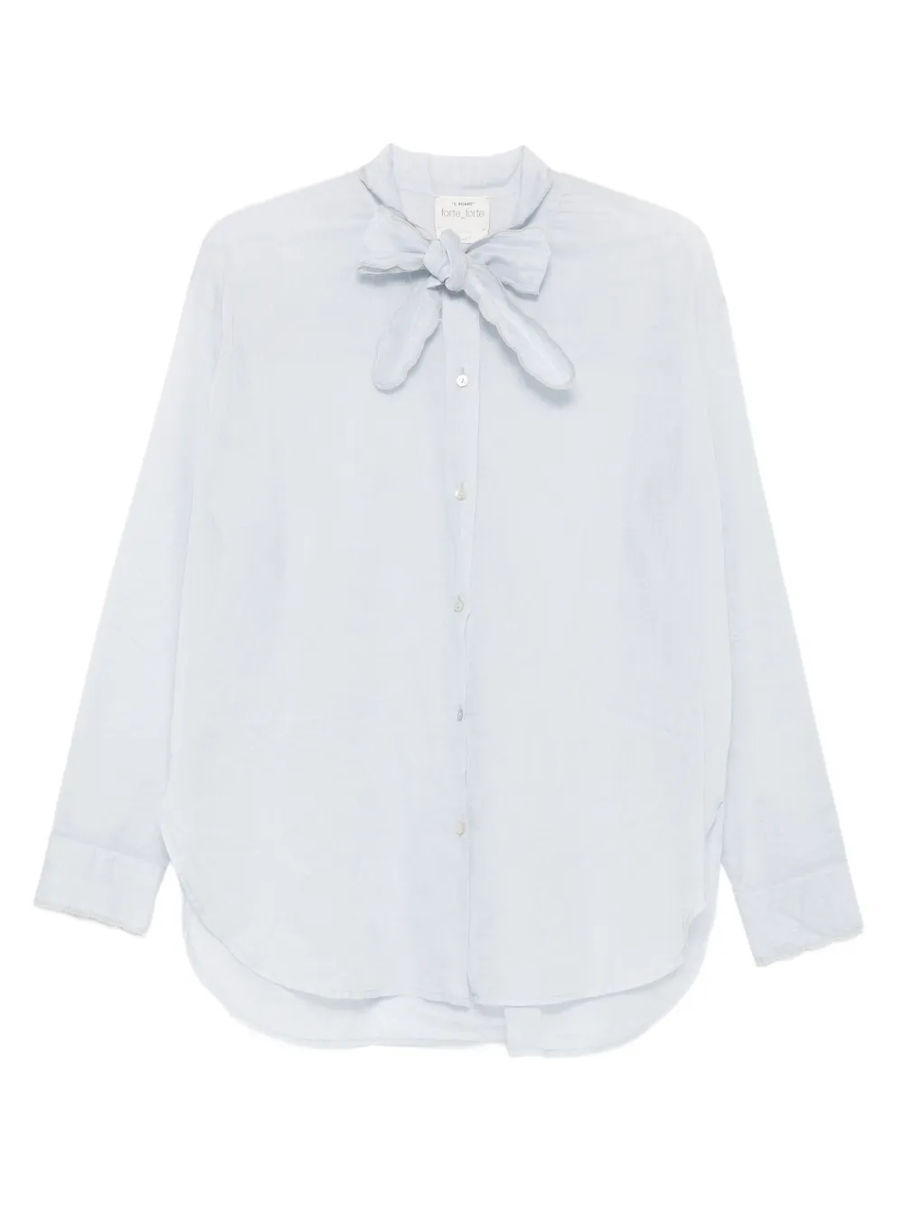 

Рубашка с бантом Forte Forte, синий