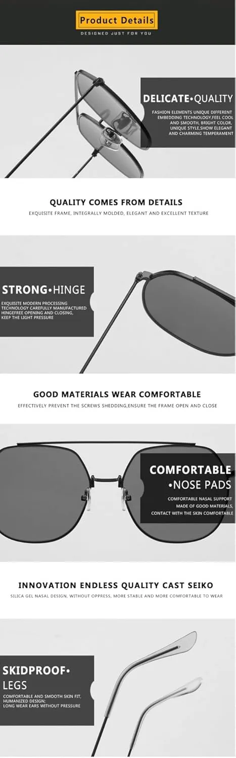 

Мужские солнцезащитные очки в крупной металлической оправе для отдыха на пляже; женские солнцезащитные очки для поездок на работу и вождения Generic, Red