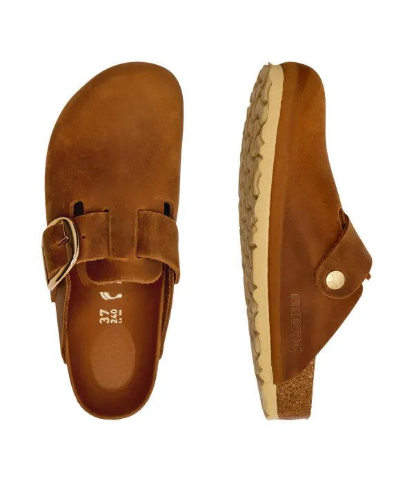 Бостонские мюли, кожаные сандалии Narrow fit Birkenstock, коричневый — фото 4