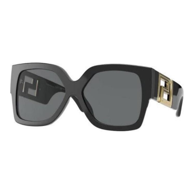 

VERSACE Прямоугольные солнцезащитные очки, Black