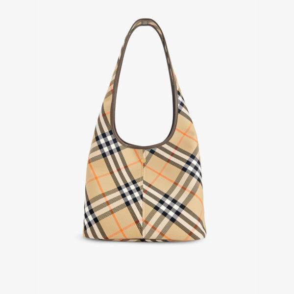 

Сумка через плечо из хлопчатобумажной ткани с принтом в клетку Burberry, желтый