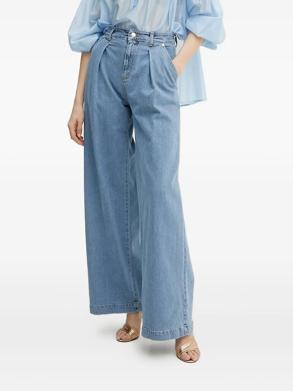 

Джинсы со складками Ermanno Scervino, синий