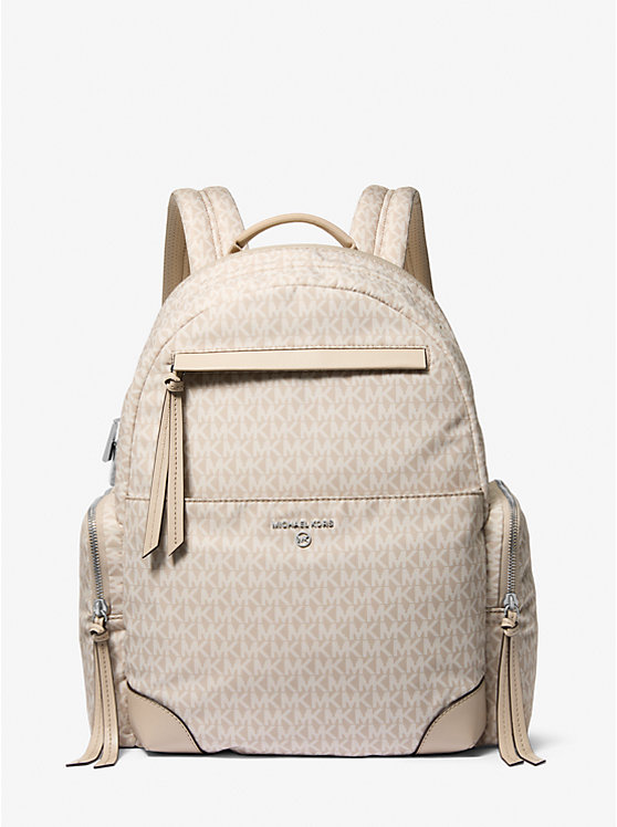 

Тканый рюкзак с большим фирменным логотипом Prescott Michael Kors, желтый