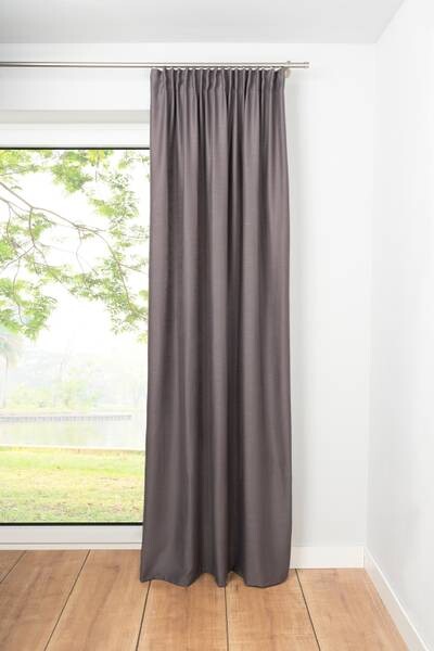 

Штора Ondeco mit Schlaufen Leinen-Look, 135x300x1 см, серый