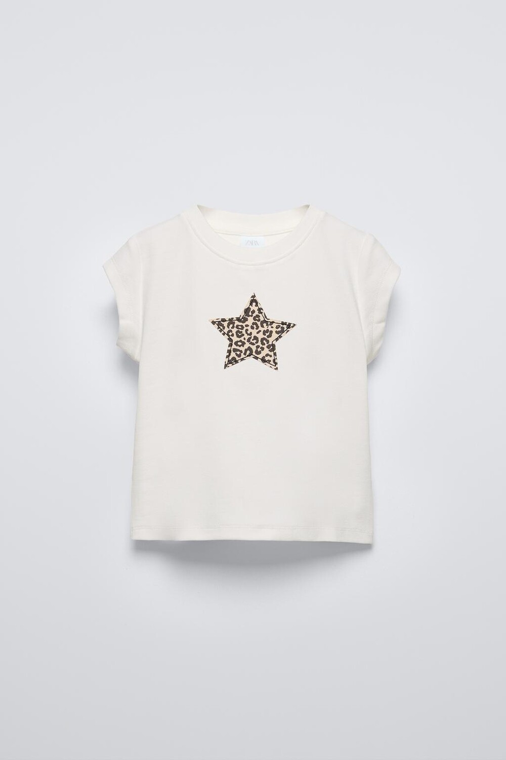 

Футболка с нашивкой с животным принтом ZARA, белый
