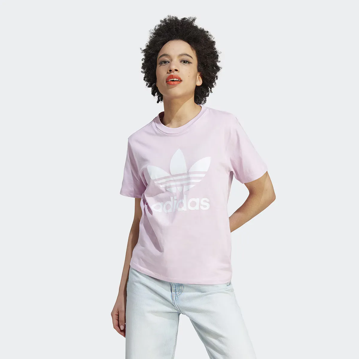 

Женская футболка adidas Originals Adicolor Classics Trefoil, цвет Rosa