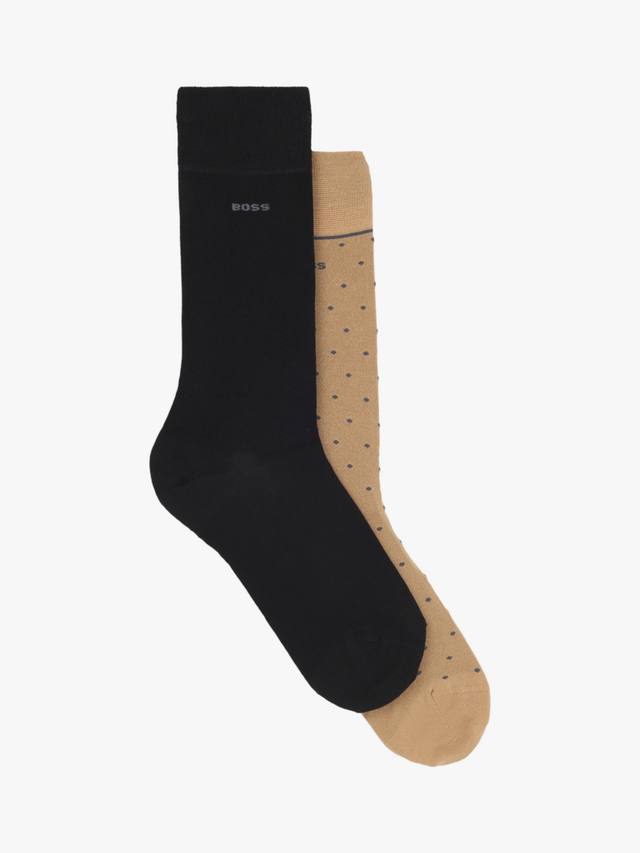 

Пестрые носки на щиколотках HUGO BOSS, цвет Black/Camel