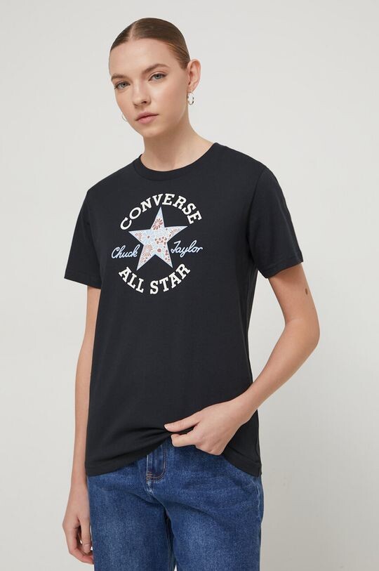 

Хлопковая футболка Converse, черный