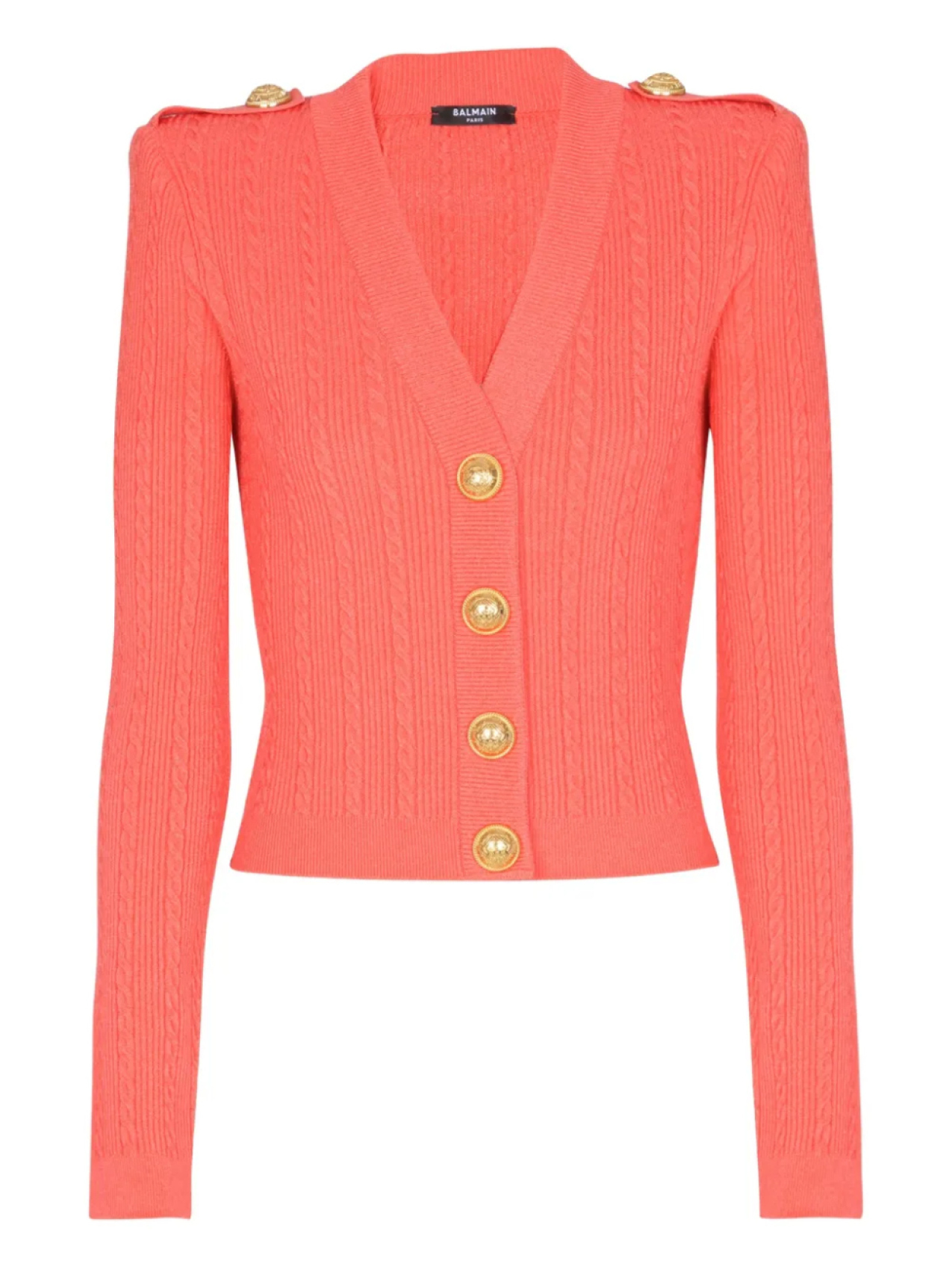 

Balmain кардиган фактурной вязки, розовый
