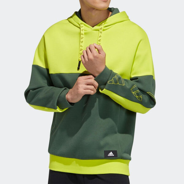 Толстовка adidas Ub Gfx Hs Casual Sports Colorblock Knit Green, зеленый — фото 3