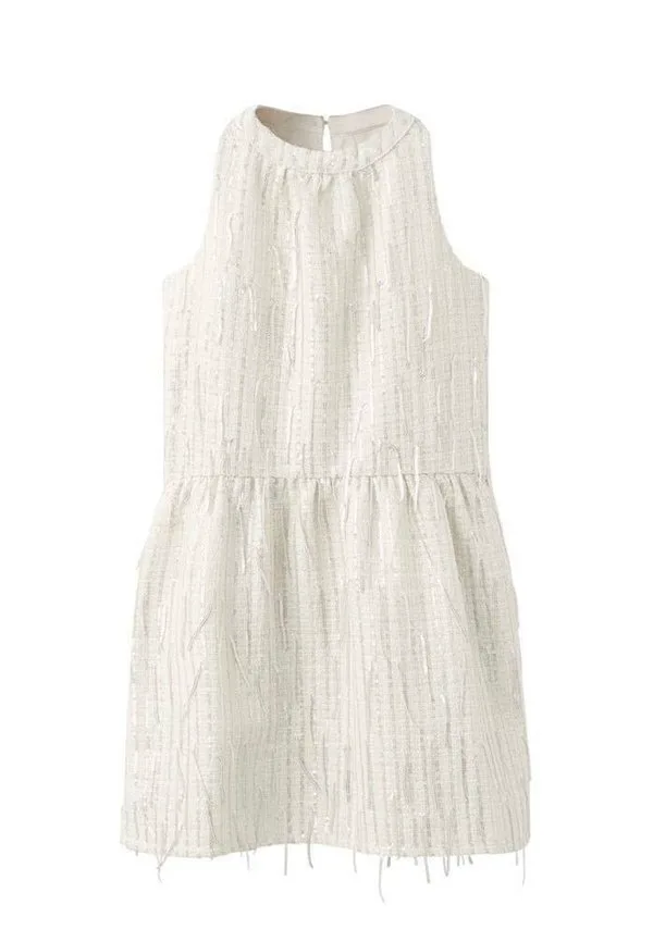 Детское коктейльное платье/платье для вечеринки Mango Kids, Off-White