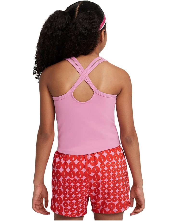 Топ Nike Kids One Fitted Dri-FIT Tank, цвет Magic Flamingo/White — фото 2