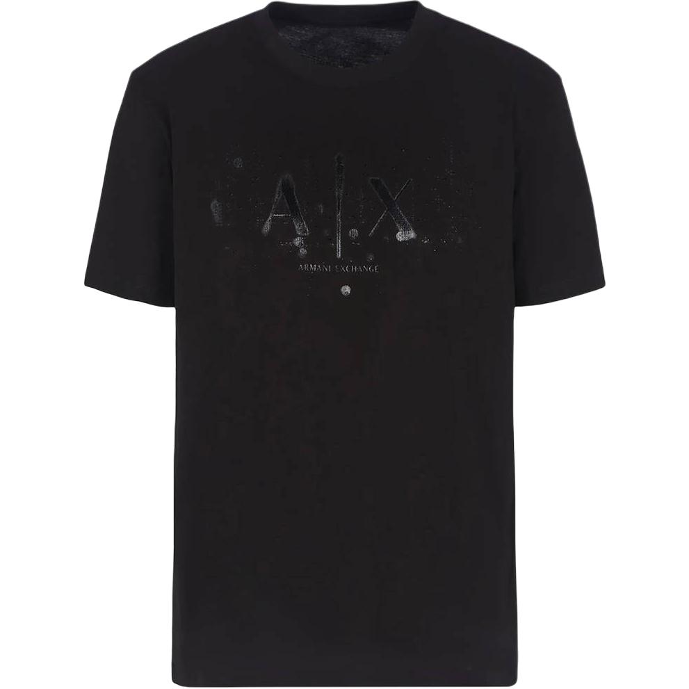 

Футболка с принтом логотипа ARMANI EXCHANGE, черная