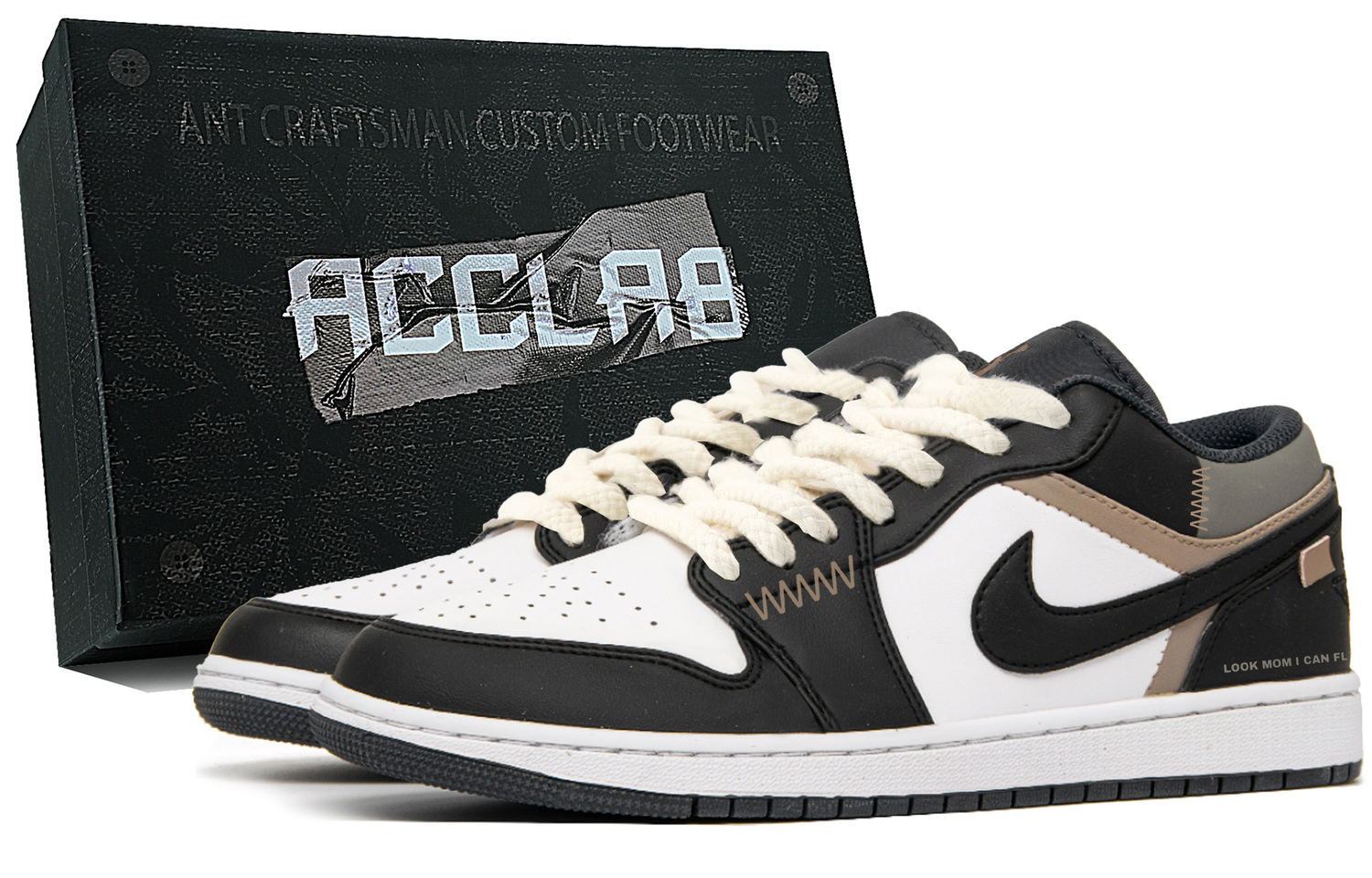 

Air 1 Low легкие увеличивающие рост низкие кроссовки в винтажном стиле мужские черно-коричневые Jordan, черный коричневый