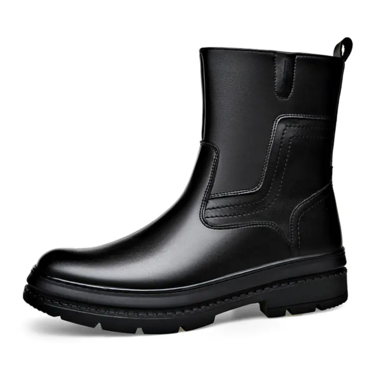

Ботинки мужские Qie, цвет Black Fleece-Lined