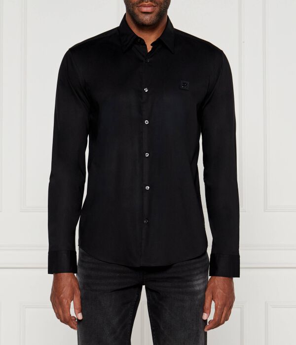 

Рубашка с воротником Slim fit Hugo, черный