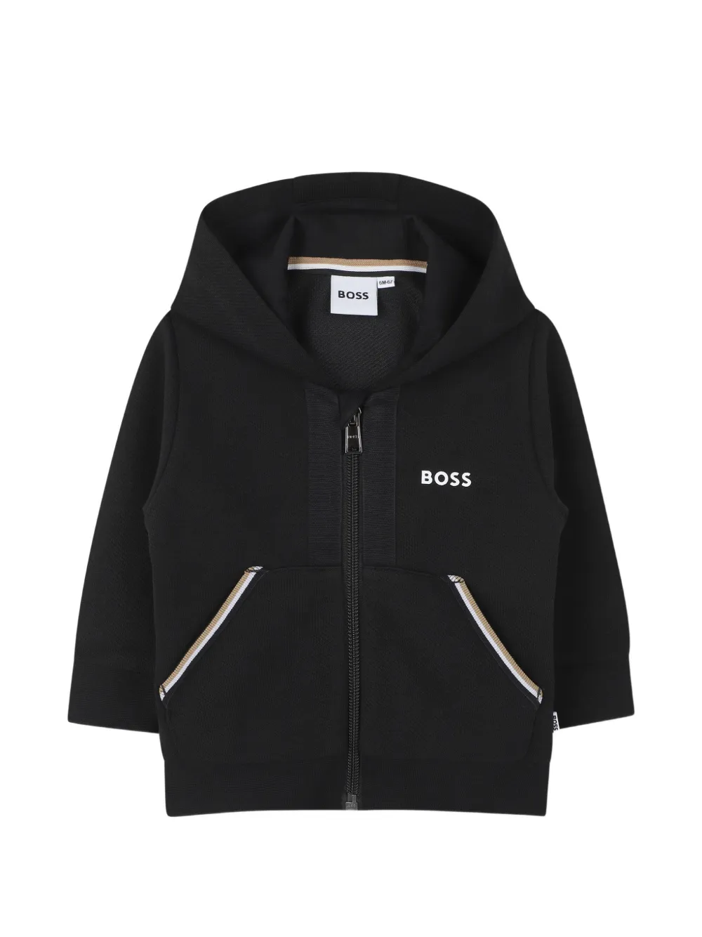

Спортивный костюм с контрастными полосками Boss Kidswear, черный