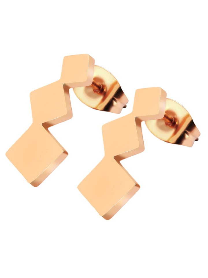 

Adeliás Женские серьги - серьги-гвоздики из нержавеющей стали в золотом исполнении