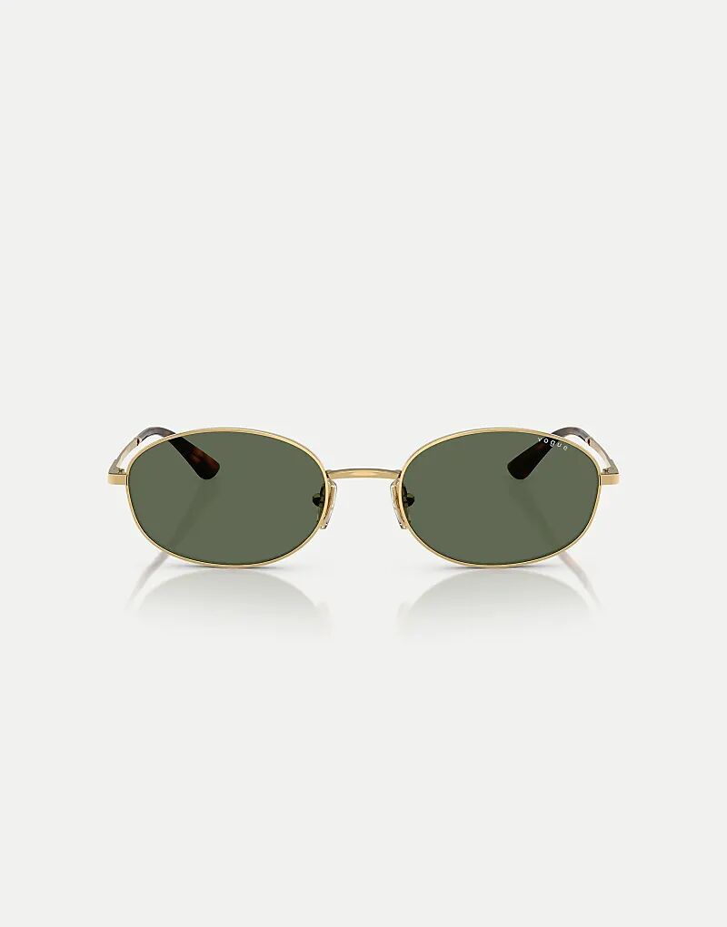 

Солнцезащитные очки Vogue Oval с зелеными линзами в золоте