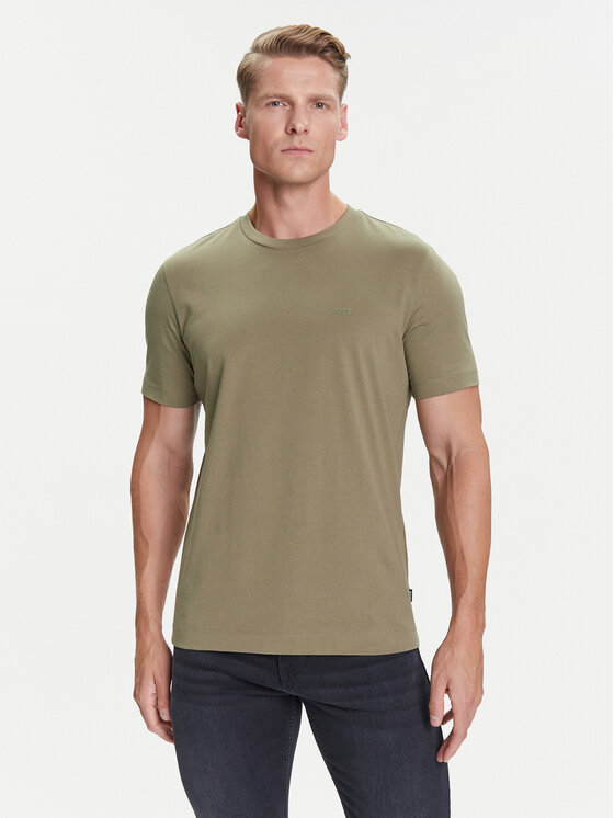 

Футболка regular fit Thompson 01 Boss, зелёный