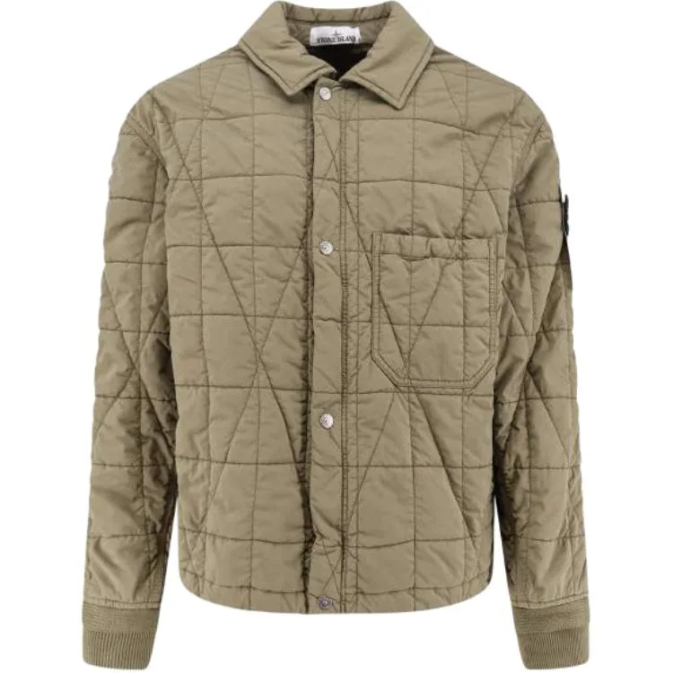 Куртка с простежкой и накладными карманами STONE ISLAND, Army Green