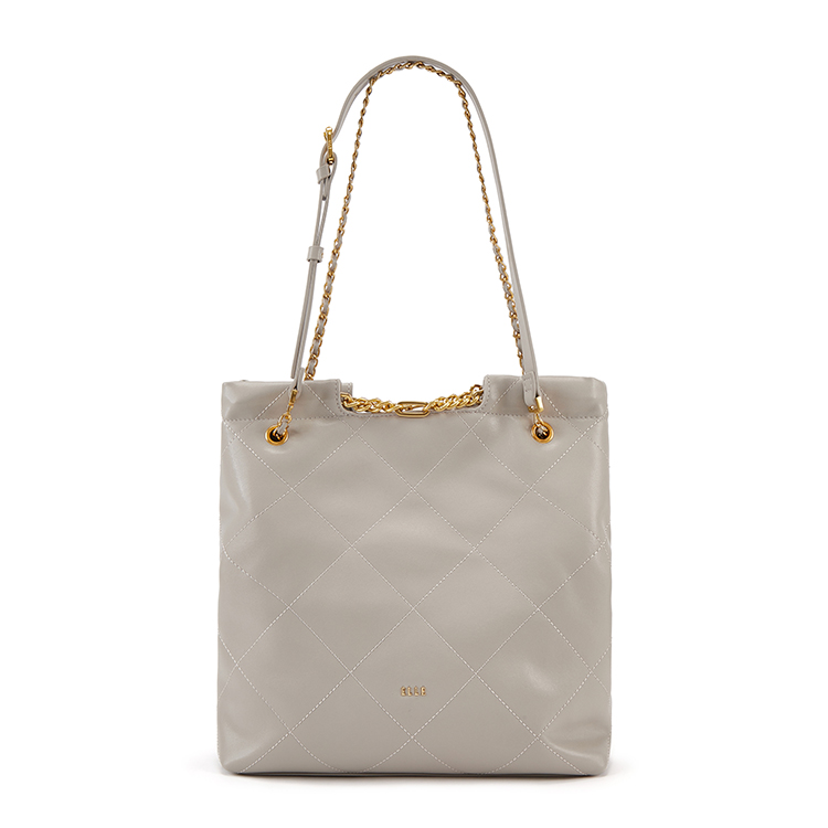 

ELLE Сумка через плечо из коровьей кожи на одно плечо, женская, черный/светло-серый/карамель