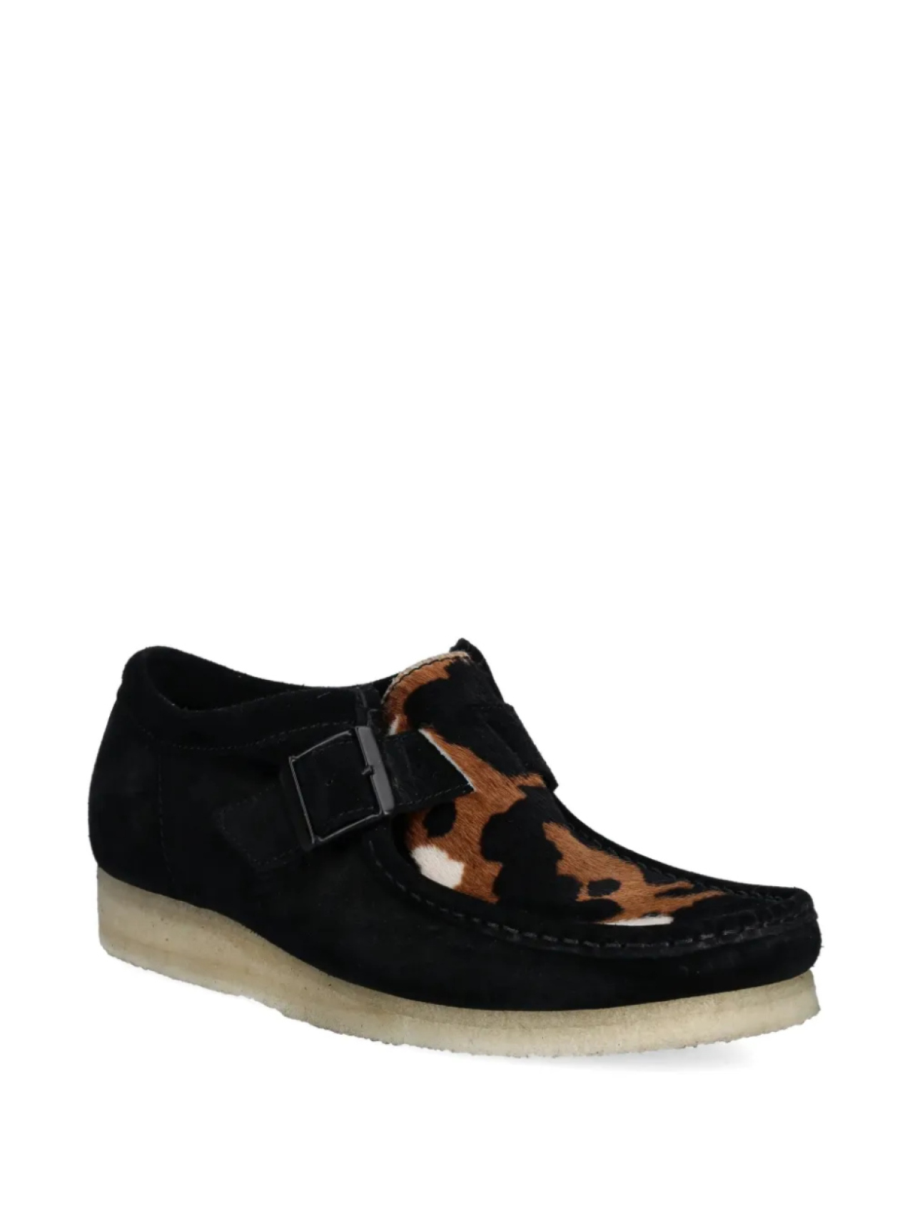 Лоферы с пряжками и леопардовым принтом Clarks Originals, черный — фото 2
