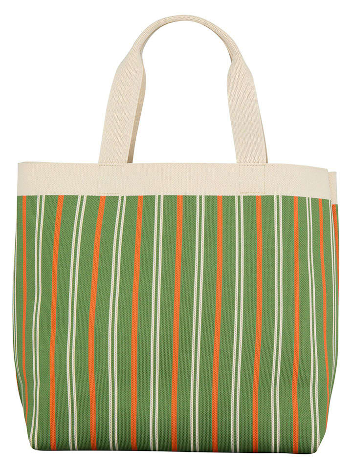 

Сумка через плечо "Lillian" в зелено-кремовом цвете - (Ш)35 x (В)35 x (Г)15 см Becksöndergaard