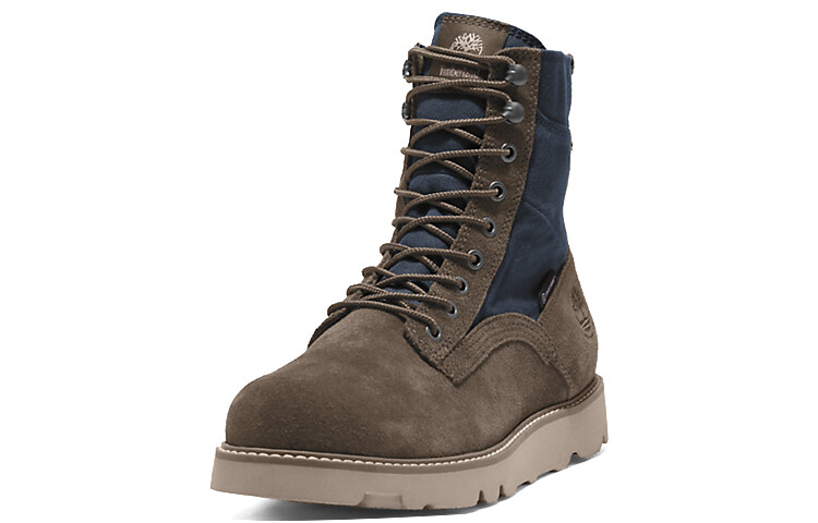 Мужские ботинки Timberland Vibram комбинированные с замшей, оливковый/синий — фото 2