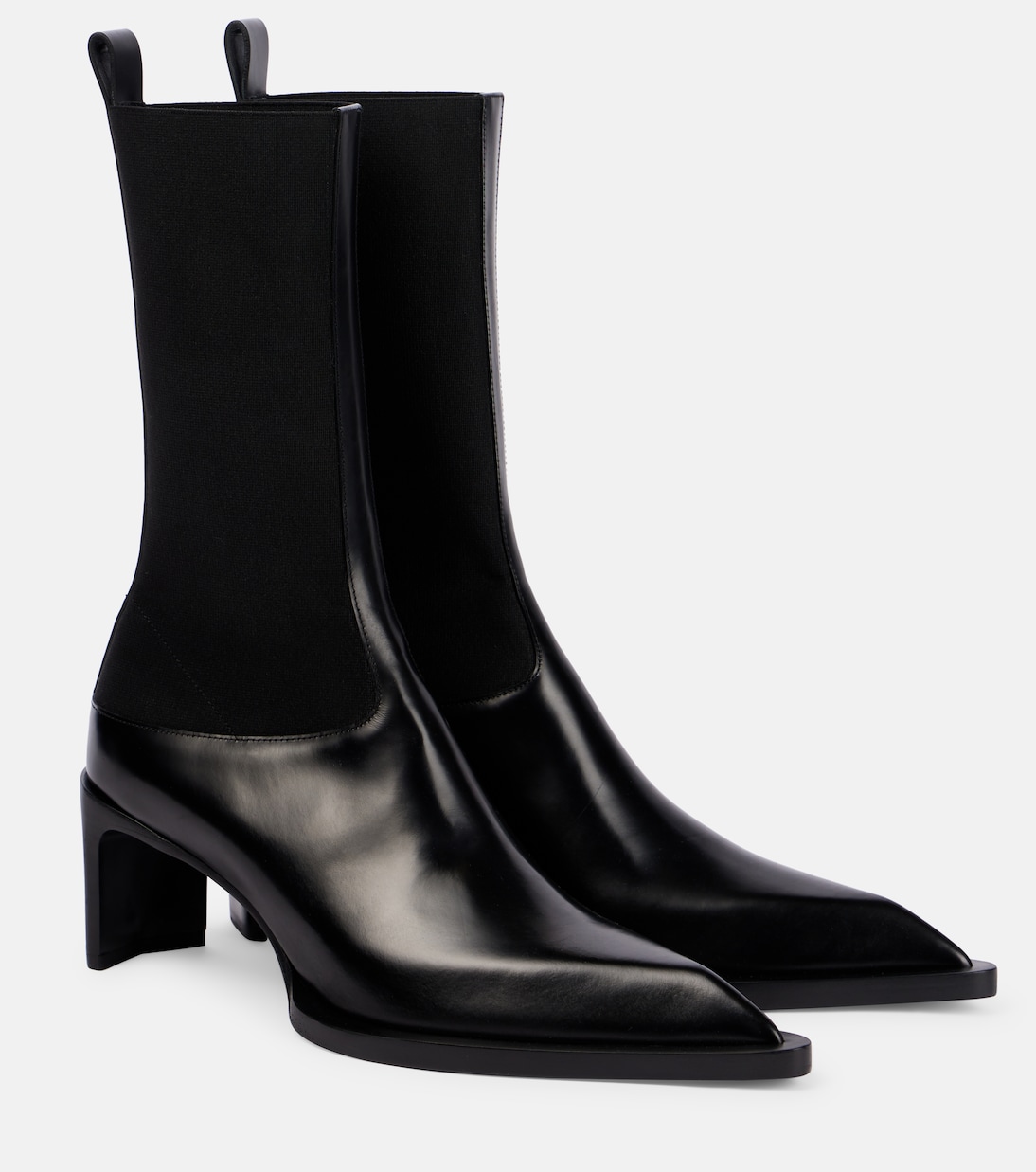 Кожаные ботильоны Jil Sander, черный