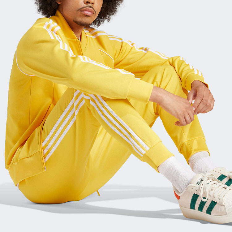 Классические трикотажные штаны SST для мужчин, желтые Adidas Originals, желтый — фото 4