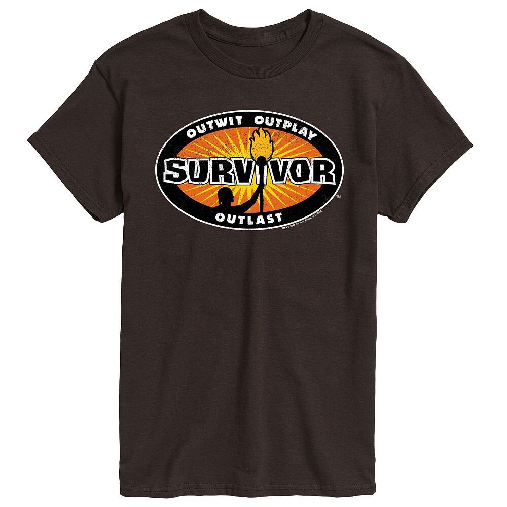 

Мужская футболка с графическим логотипом Survivor Licensed Character, коричневый