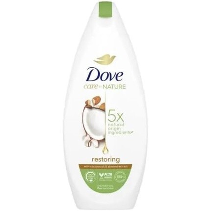 

Восстанавливающий гель для душа Dove Care By Nature 225 мл с кокосовым маслом и экстрактом миндаля