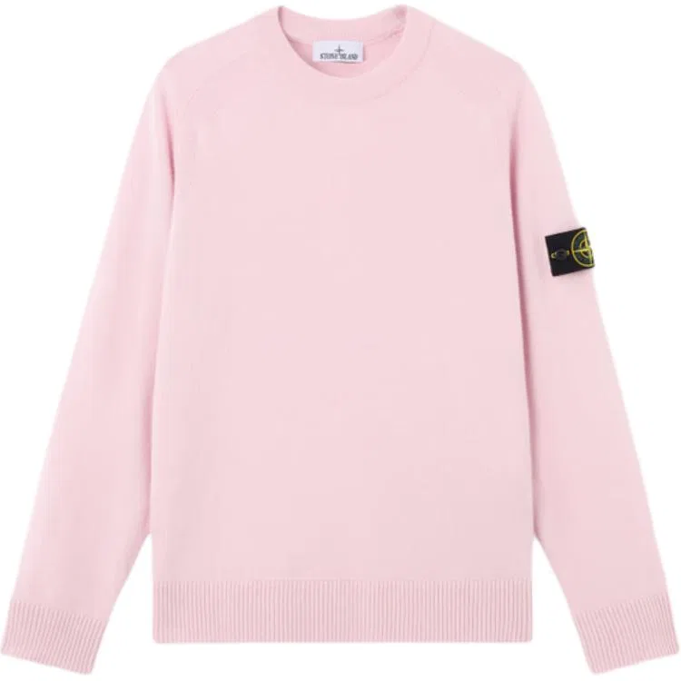 Свитер с логотипом STONE ISLAND розовый