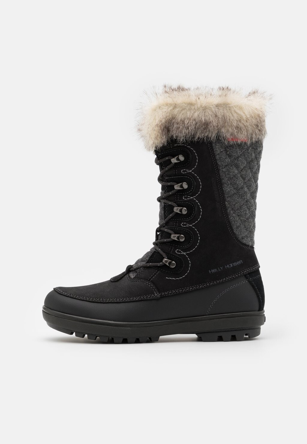 Зимние ботинки женские Helly Hansen Garibaldi высокие стеганые, черный/серый