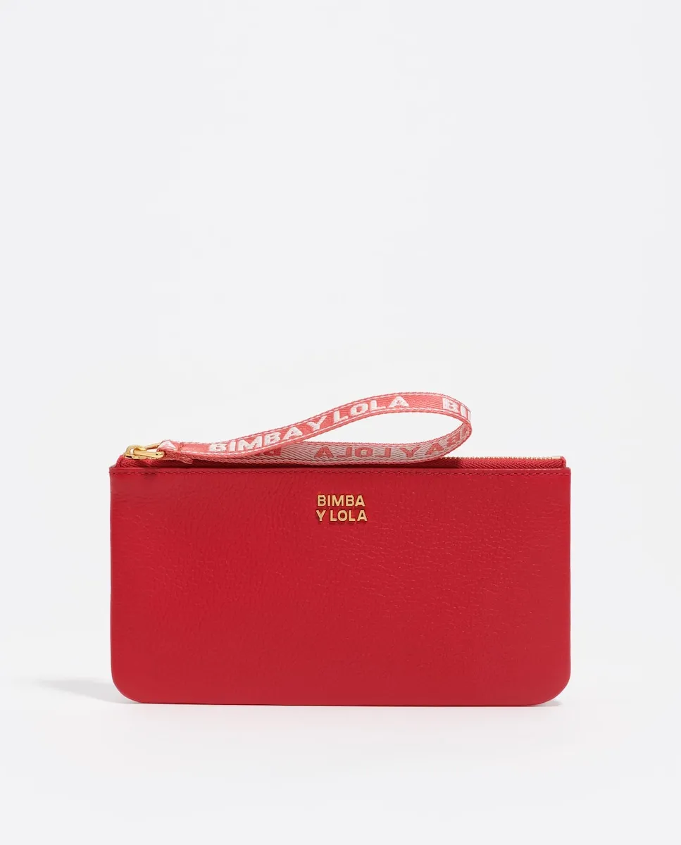 

Красный длинный кожаный кошелек Bimba y Lola