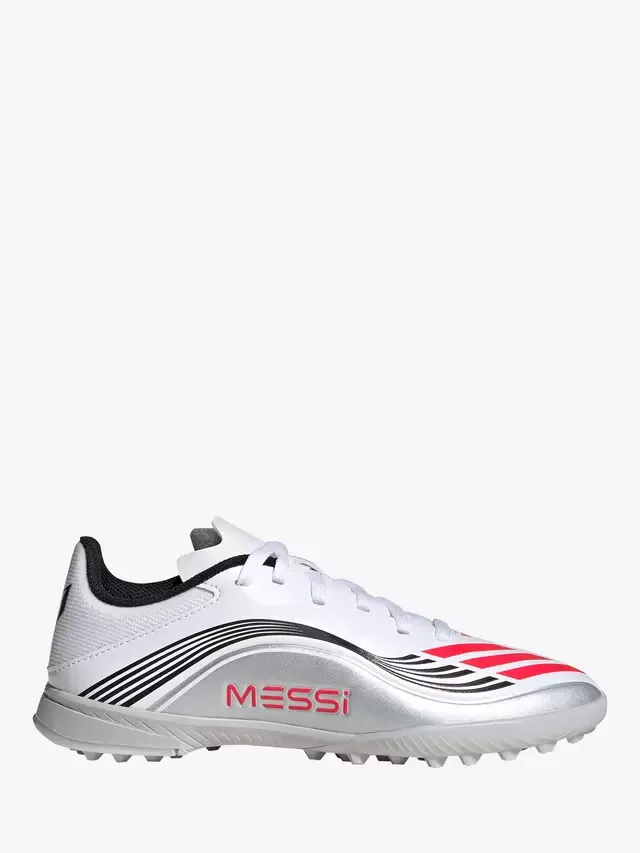 Детские футбольные бутсы F50 League Лионеля Месси, белые adidas