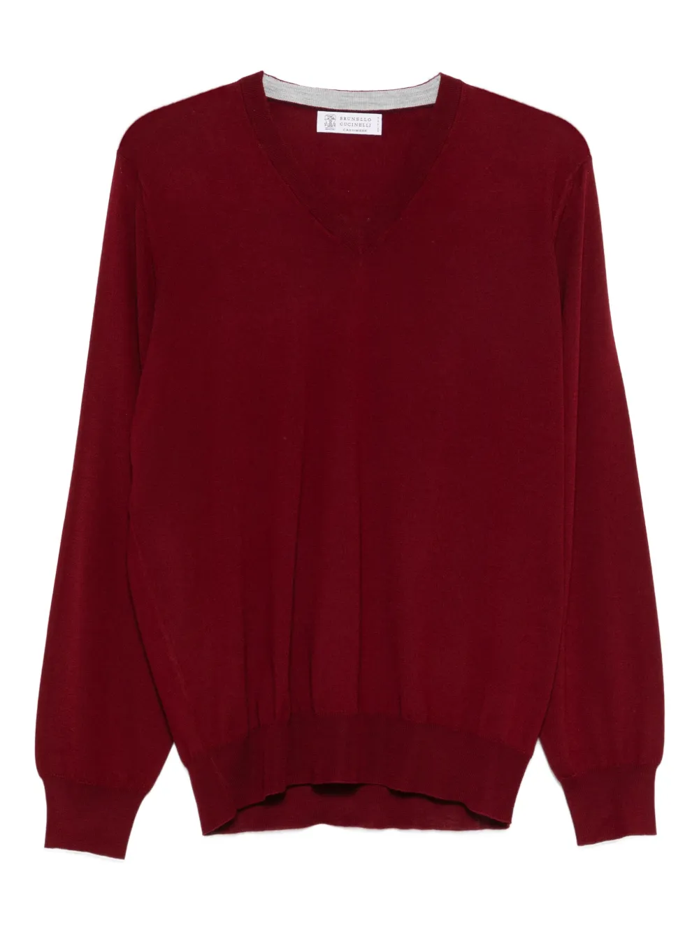 

Топ с V-образным вырезом Brunello Cucinelli, красный