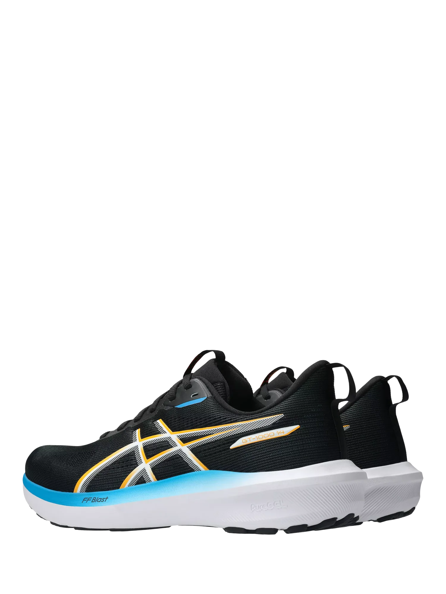 Мужские беговые кроссовки GT-1000, черные/разноцветные ASICS — фото 3